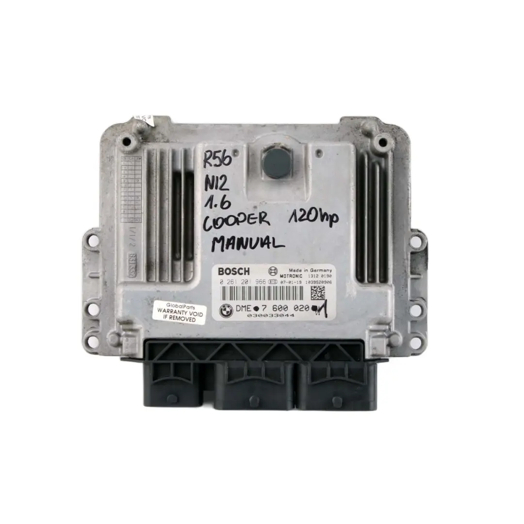 Mini Cooper R56 N12 1.6 120HP ECU Control Unit Kit DME CAS3 Key Manual - SKU 7600020-1 - Part number 7600020