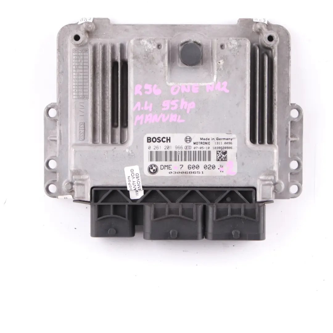 95HP Engine Module ECU Kit DME + CAS 3 + Key Manual to Mini One R56 N12 1.4 with Part number 7600020 Mini One R56 N12 1.4 95HP Engine Module ECU Kit DME + CAS 3 + Key Manual - SKU 7600020-2 - Part number 7600020