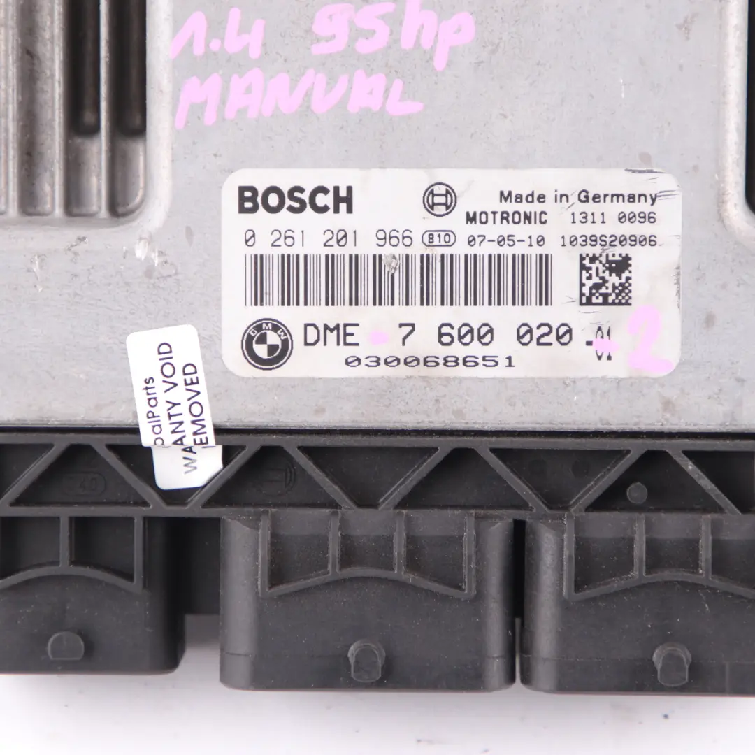 95HP Engine Module ECU Kit DME + CAS 3 + Key Manual to Mini One R56 N12 1.4 with Part number 7600020 Mini One R56 N12 1.4 95HP Engine Module ECU Kit DME + CAS 3 + Key Manual - SKU 7600020-2 - Part number 7600020