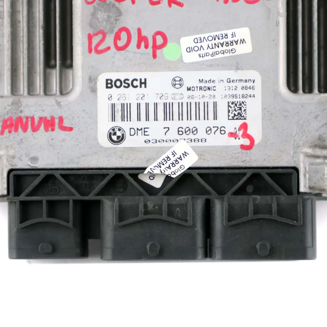 Mini Cooper R55 R56 N12 1.6 120HP ECU Kit DME CAS3 Key Manual - SKU 7600076-3 - Part number 7600076
