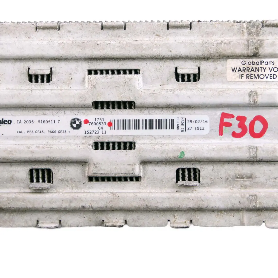 B47 M Performance Refroidisseur Dair Suralimentation Intercooler pour BMW F20 F30 F32 à propos du numéro de pièce 7600533 BMW F20 F30 F32 B47 M Performance Refroidisseur Dair Suralimentation Intercooler - SKU 7600533 - Numéro de pièce 7600533