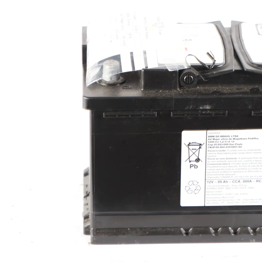 Banner AGM 12V Accumulator Battery 80Ah 800A to BMW with Part number 7602226 BMW Banner AGM 12V Accumulator Battery 80Ah 800A - SKU 7602226 - Part number 7602226