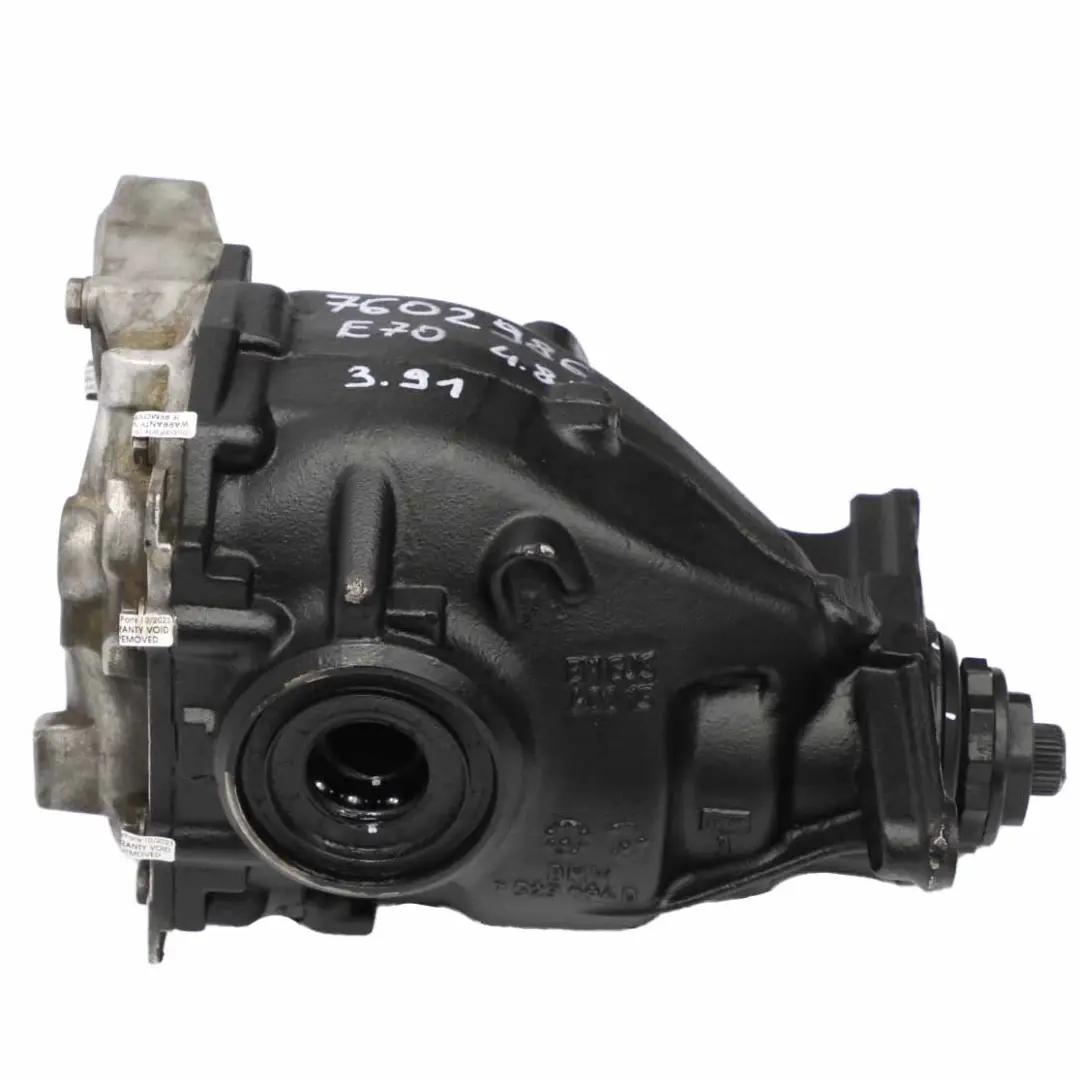 BMW X5 E70 4.8i N62N Rear Differential Diff 3,91 Ratio WARRANTY - SKU 7602986 - Part number 7602986