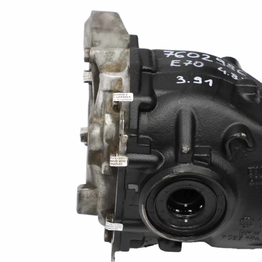 BMW X5 E70 4.8i N62N Rear Differential Diff 3,91 Ratio WARRANTY - SKU 7602986 - Part number 7602986