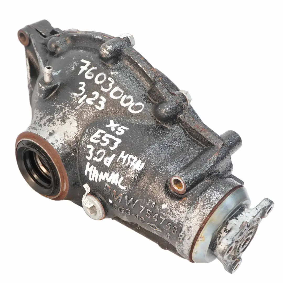 BMW X5 E53 3.0d M57N Differenziale Anteriore Diff 3,23 Manuale GARANZIA - SKU 7603000 - Numero di parte 7603000