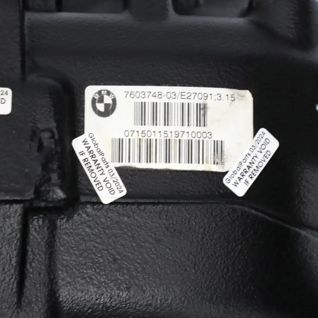 Differential Diff 3,15 Ratio WARRANTY to BMW F20 F21 F30 F31 F32 F34 Rear with Part number 7603748 BMW F20 F21 F30 F31 F32 F34 Rear Differential Diff 3,15 Ratio WARRANTY - SKU 7603748-1 - Part number 7603748