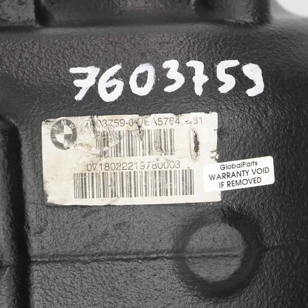 Differential Diff 2,81 Ratio WARRANTY to BMW F22 F30 F31 F32 F34 F36 Rear with Part number 7603759 BMW F22 F30 F31 F32 F34 F36 Rear Differential Diff 2,81 Ratio WARRANTY - SKU 7603759 - Part number 7603759