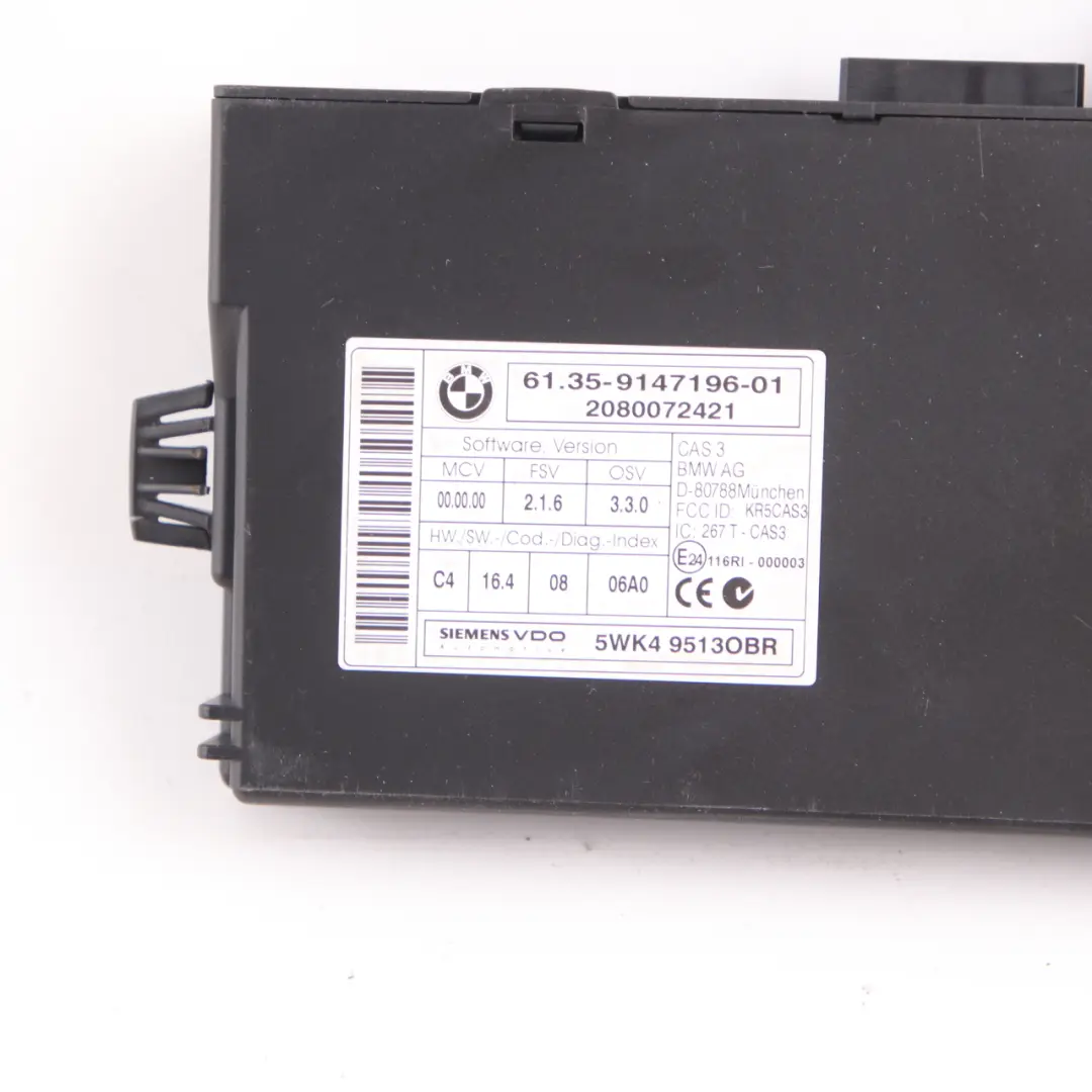 BMW E60 LCI E90 E91 325i 525i N53 218HP ECU Kit DME CAS3 + Key Manual - SKU 7604567-1 - Part number 7604567