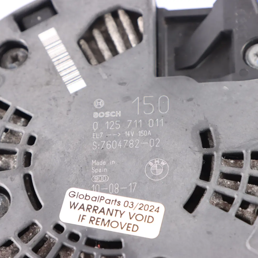 MINI Cooper R55 R56 LCI R60 Alternator Generator Bosch 150A Petrol - SKU 7604782 - Part number 7604782