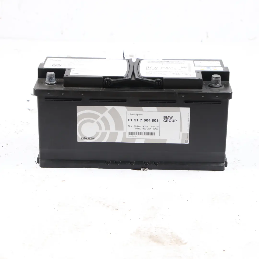 AGM 12V Accumulator Battery 105Ah 950A 7604808 to BMW with Part number 7604809 BMW AGM 12V Accumulator Battery 105Ah 950A 7604808 - SKU 7604809 - Part number 7604809