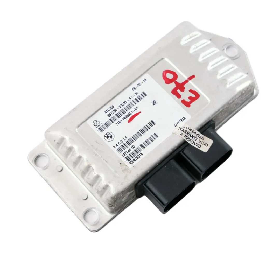 Modulo Unità Controllo Scatola Trasferimento ECU per BMW X5 X6 Serie E70 E71 con numero di parte 7605031 BMW X5 X6 Serie E70 E71 Modulo Unità Controllo Scatola Trasferimento ECU - SKU 7605031 - Numero di parte 7605031