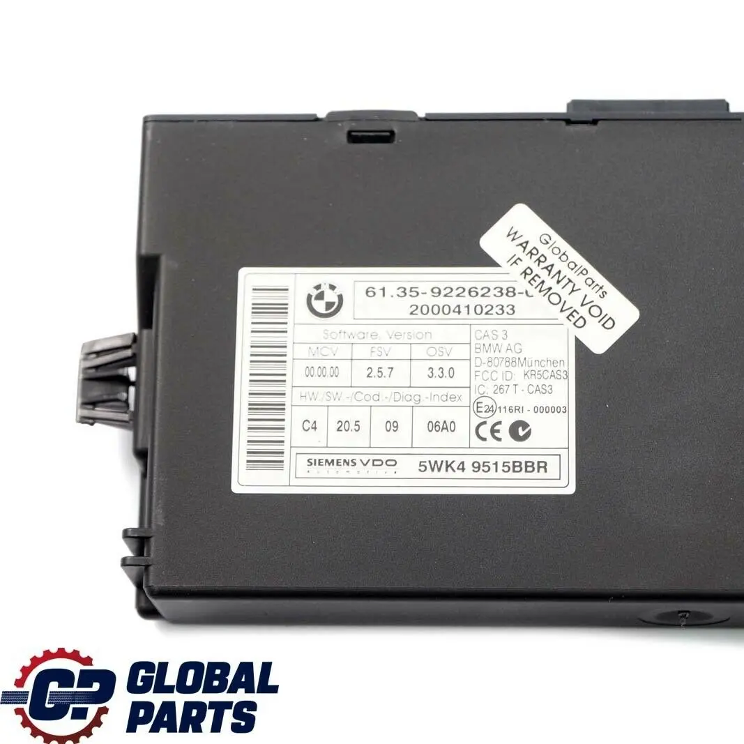 Mini R56 R57 LCI One N16 1.6 98HP Petrol Engine ECU Kit DME CAS3 + Key - SKU 7607685-1 - Part number 7607685