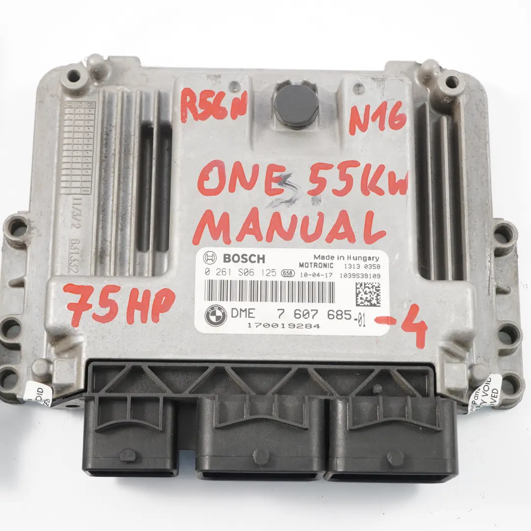 55KW N16 75HP Petrol Engine ECU Kit DME CAS3 + Keys Mini R56 LCI One - SKU 7607685-4 - Part number 7607685
