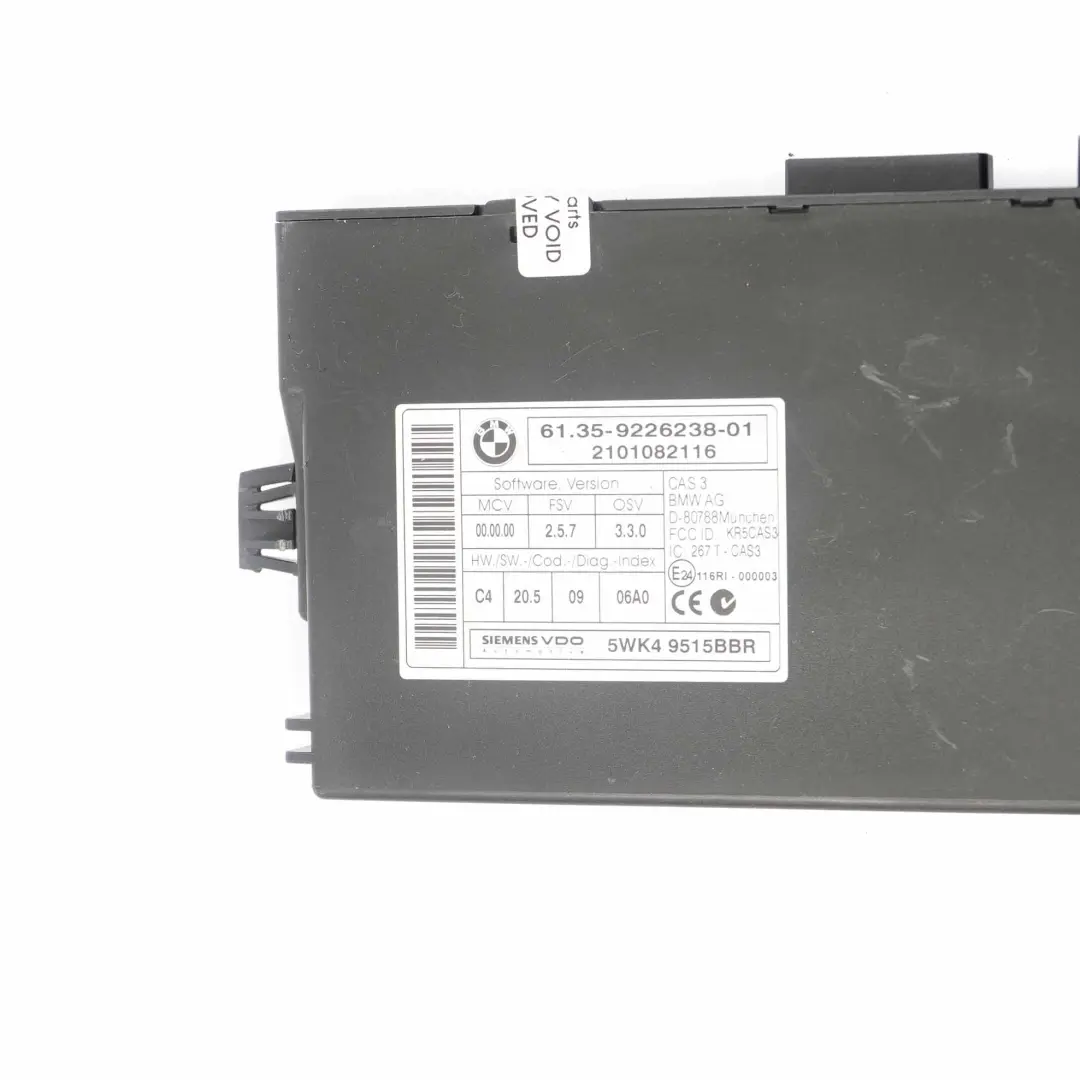 Mini R56 LCI One 55KW N16 75HP Essence Appareil de Commande CAS3 + CLE - SKU 7607685-4 - Numéro de pièce 7607685