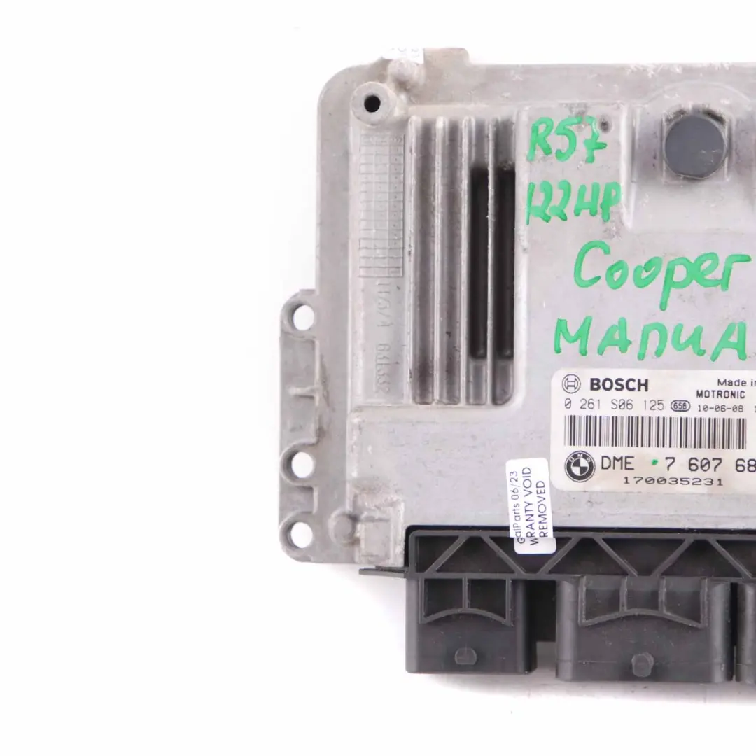 Mini Cooper R56 R57 LCI R60 N16 122HP Petrol Engine ECU DME Unit Manual - SKU 7607685-5 - Part number 7607685
