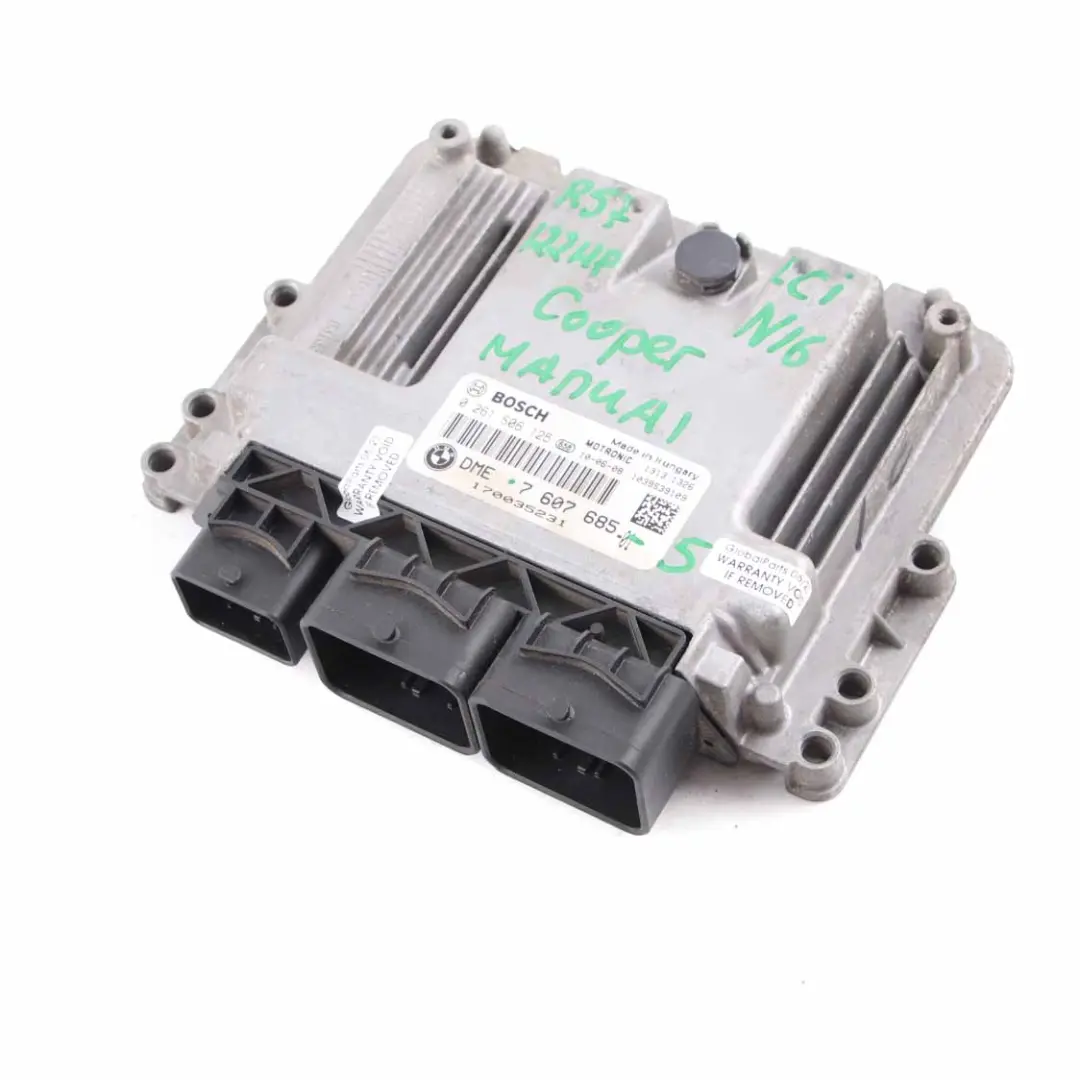 Mini Cooper R56 R57 LCI R60 N16 122HP Petrol Engine ECU DME Unit Manual - SKU 7607685-5 - Part number 7607685