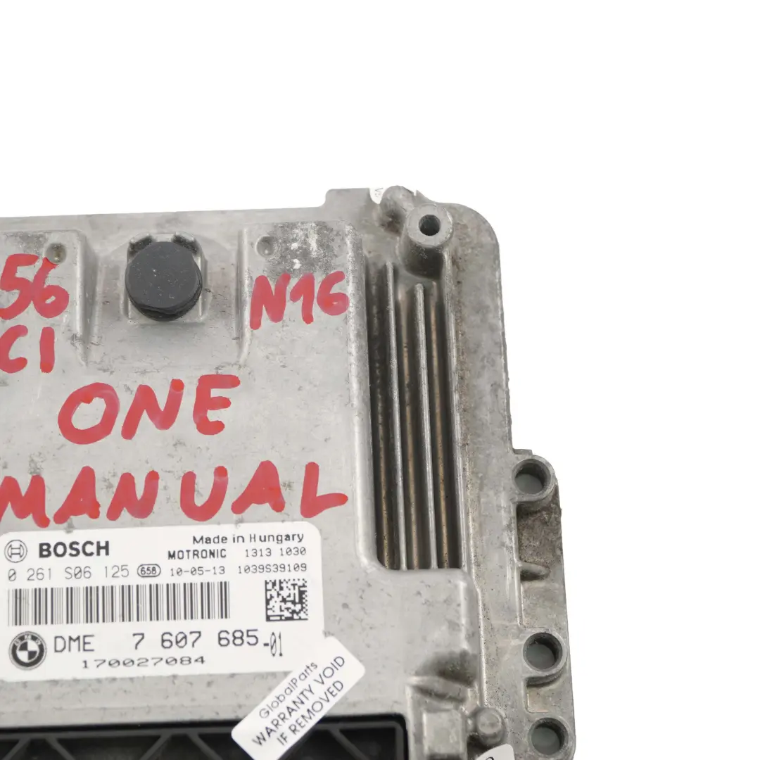 Mini One R55 R56 LCI R60 98PS Benzin ECU Steuergerät DME Schaltgetriebe - SKU 7607685 - Teilenummer 7607685