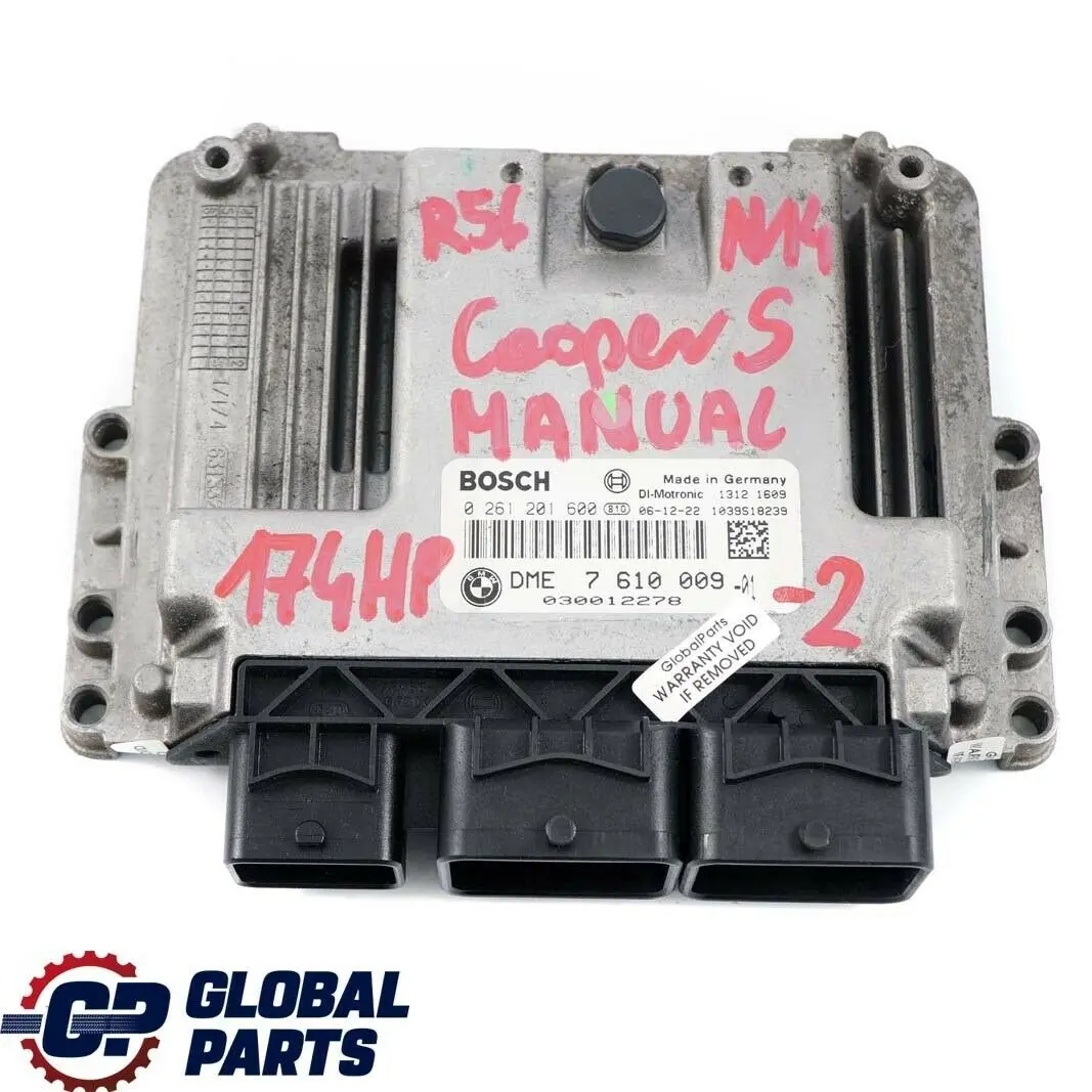 Mini Cooper S R55 R56 N14 1.6 174HP ECU Kit DME CAS3 + 2 Keys Manual - SKU 7610009-2 - Part number 7610009