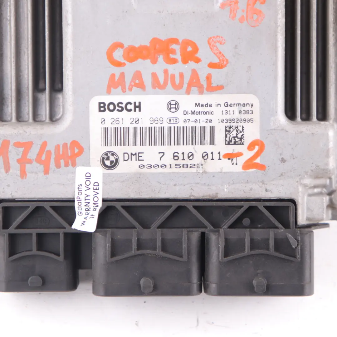 ECU Unidad De Control Kit DME CAS3 Clave Manual para Mini R56 R57 N14 1.6 con número de pieza 7610011 Mini R56 R57 N14 1.6 ECU Unidad De Control Kit DME CAS3 Clave Manual - SKU 7610011-2 - Número de pieza 7610011