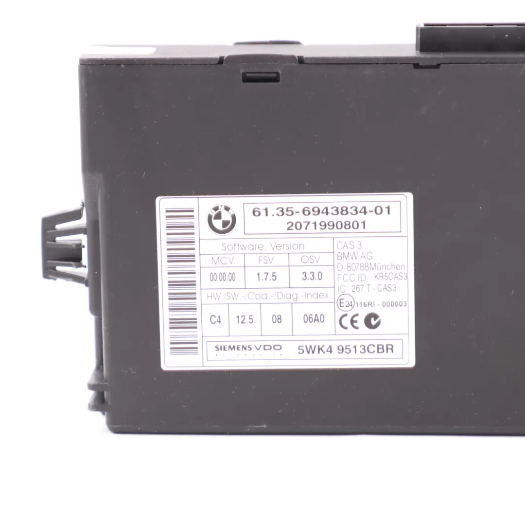 BMW E90 E92 335i Petrol N54 ECU Kit Control Unit DME CAS3 Key Automatic - SKU 7611358-1 - Part number 7611358