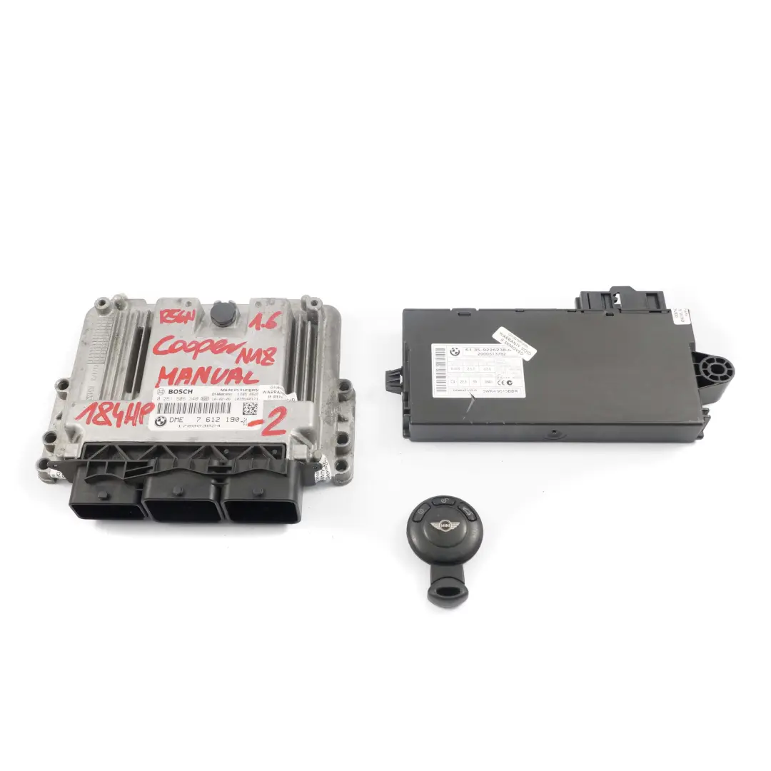 Mini Cooper S R56 LCI N18 1.6 184HP ECU Kit DME CAS3 + Key Manual - SKU 7612190-2 - Part number 7612190