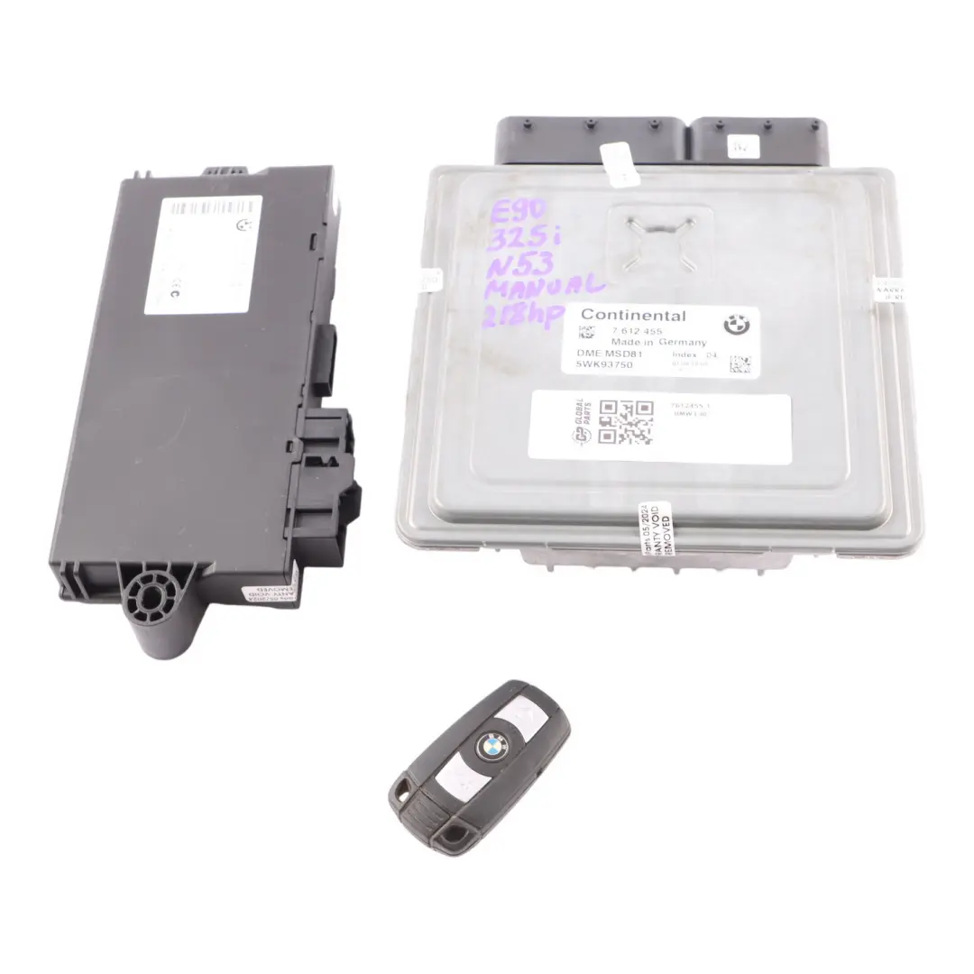 Kit Calculateur Moteur BMW E90 E91 LCI E92 E93 N53 218 Ch DME CAS3 Clé pour à propos du numéro de pièce 7612455 Kit Calculateur Moteur BMW E90 E91 LCI E92 E93 N53 218 Ch DME CAS3 Clé - SKU 7612455-1 - Numéro de pièce 7612455