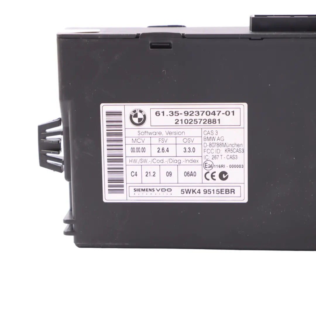BMW E90 E91 LCI E92 E93 325i N53 218HP ECU Kit DME CAS3 + Key Manual - SKU 7612455-1 - Part number 7612455