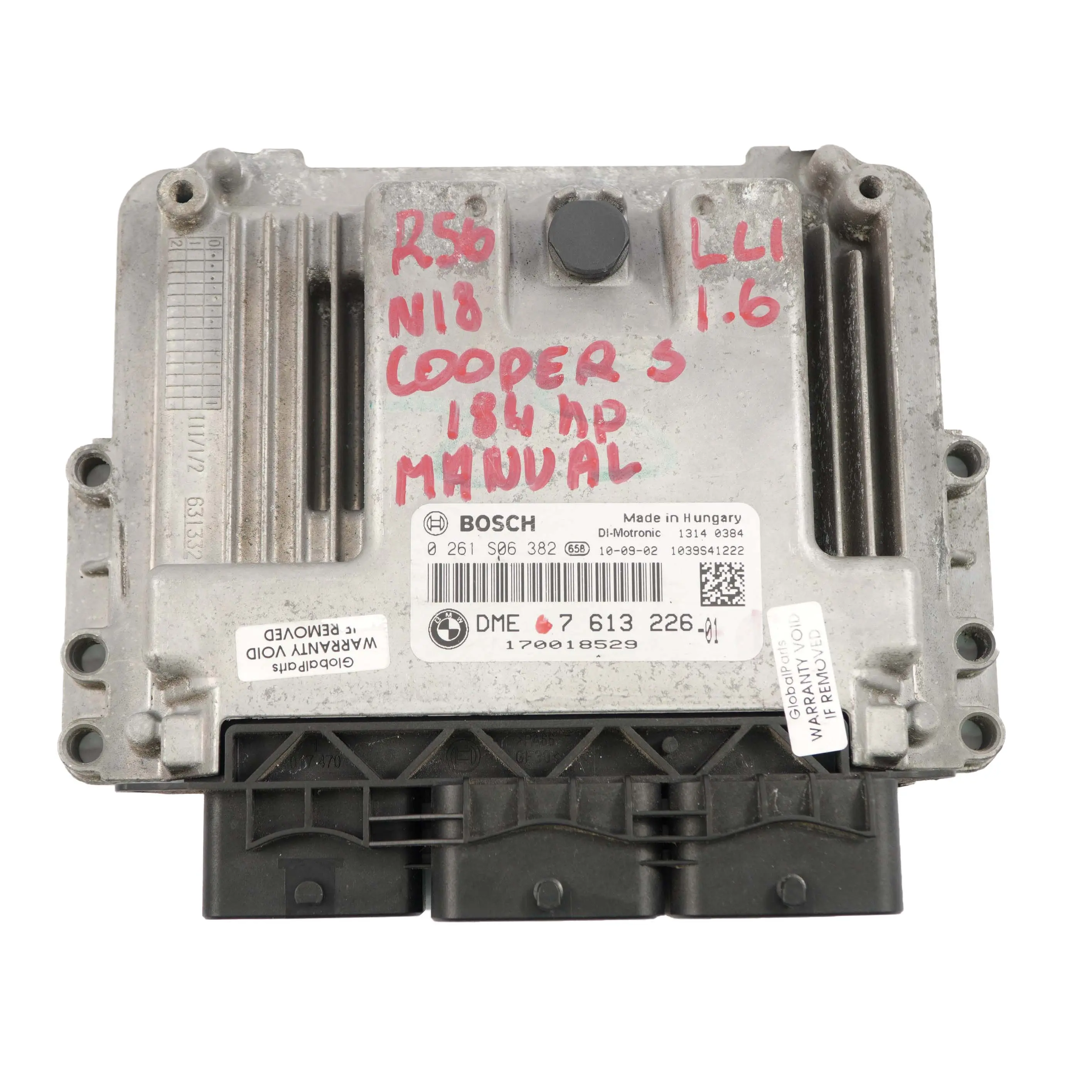 Mini R55 R56 R57 LCI N18 1.6 184HP ECU Unidad De Control DME 7613226 Manual 