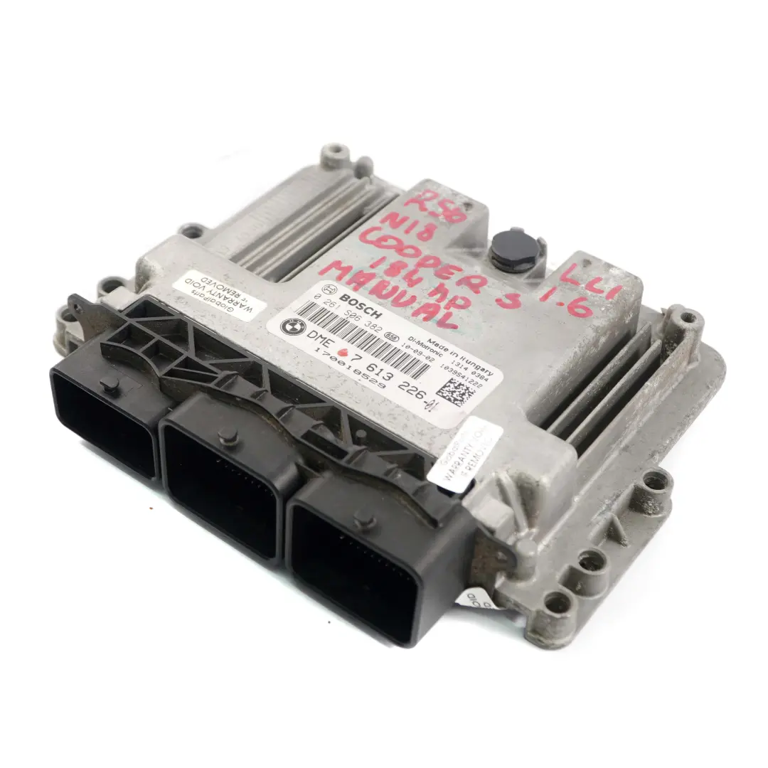 Mini R55 R56 R57 LCI N18 1.6 184HP ECU Unidad De Control DME Manual - SKU 7613226 - Número de pieza 7613226