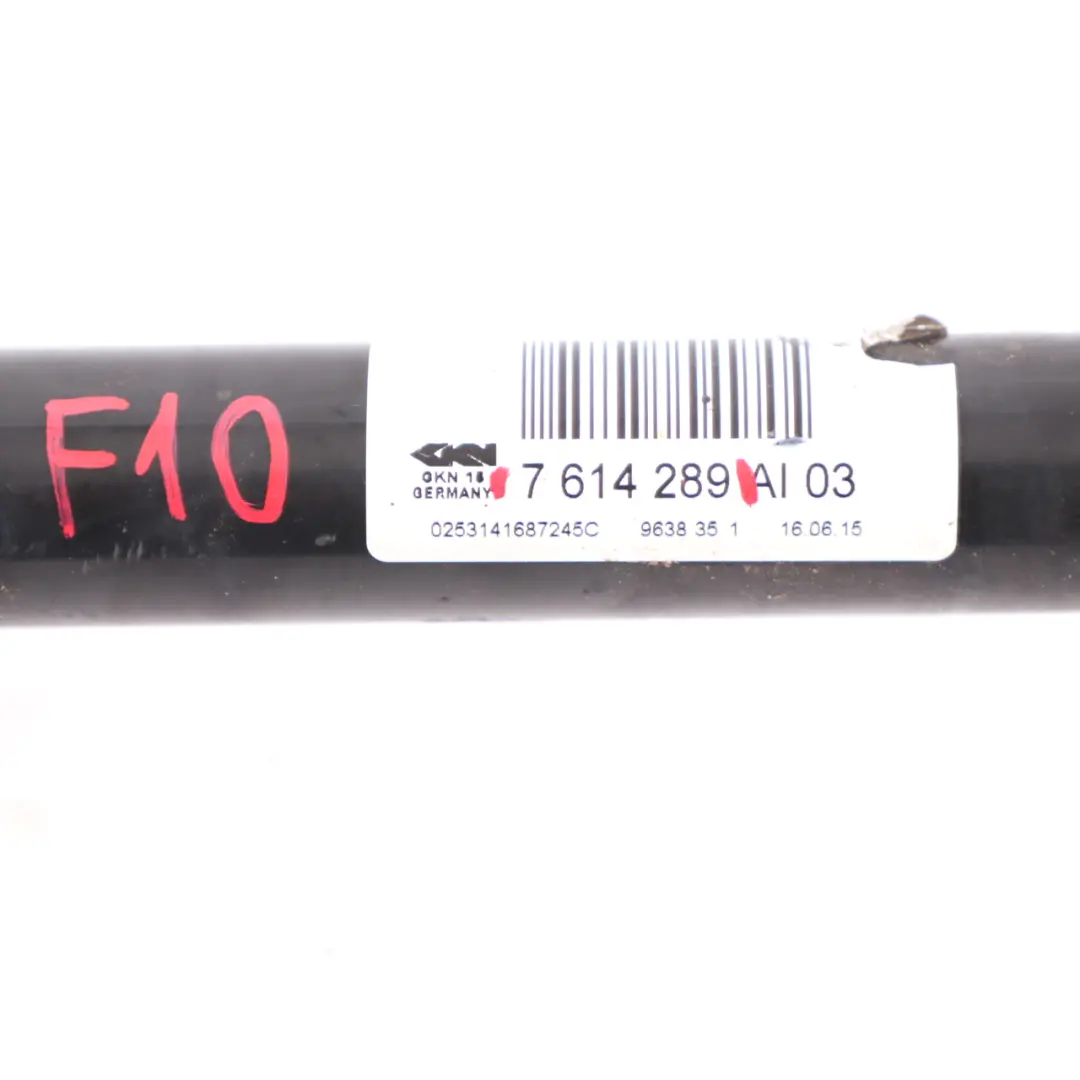 Driveshaft BMW F10 F11 N47S1 Axle Left N/S Output Shaft Automatic to Rear with Part number 7614289 Rear Driveshaft BMW F10 F11 N47S1 Axle Left N/S Output Shaft Automatic - SKU 7614289 - Part number 7614289
