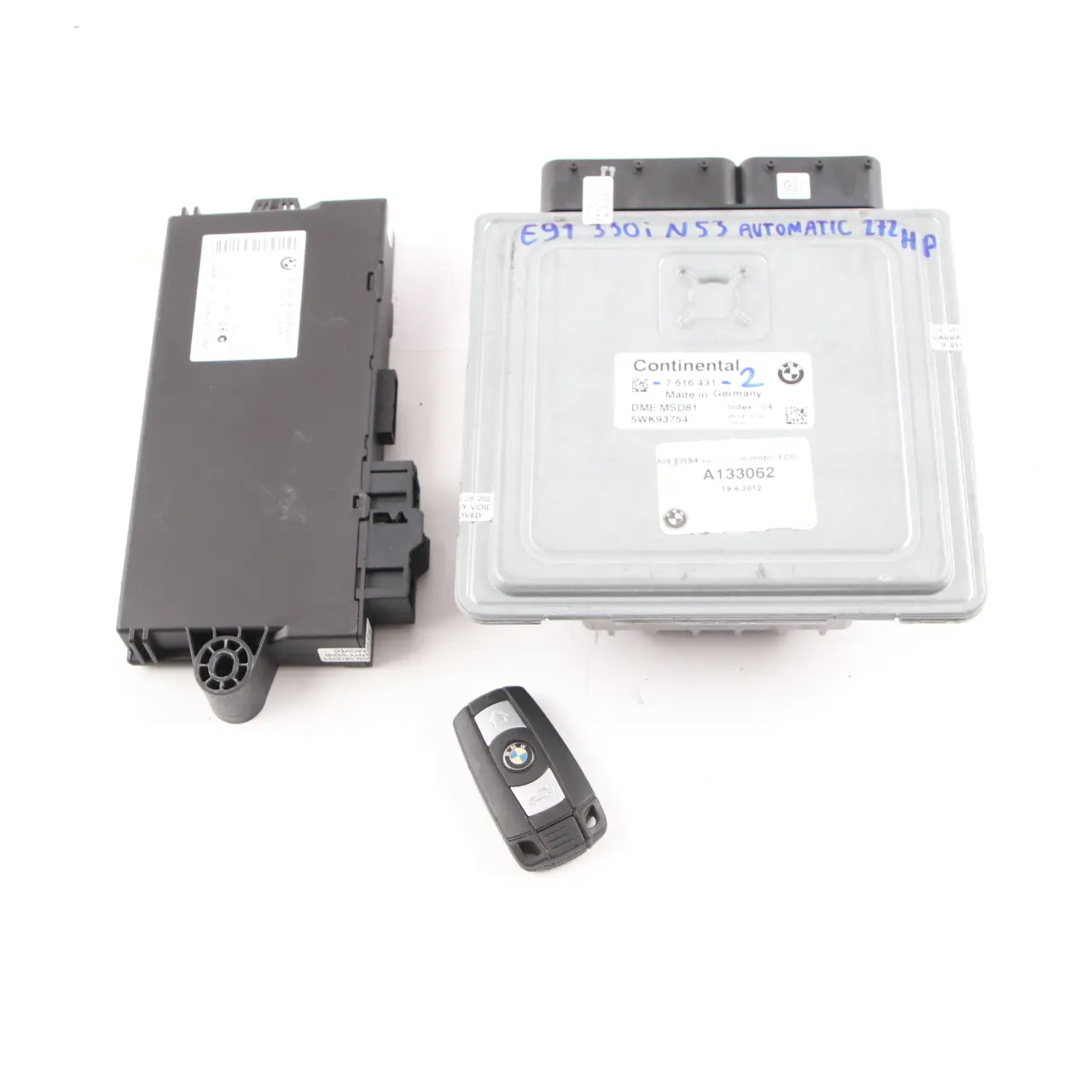 BMW E60 E90 E91 LCI 330i 530i N53 272HP ECU Kit DME 7616431 CAS3 + Key Automatic