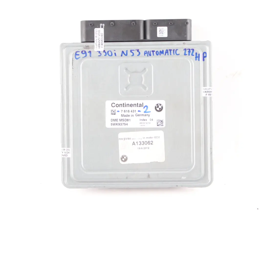 BMW E60 E90 E91 LCI 330i 530i N53 272HP ECU Bausatz DME CAS3 Automatik - SKU 7616431-2 - Teilenummer 7616431