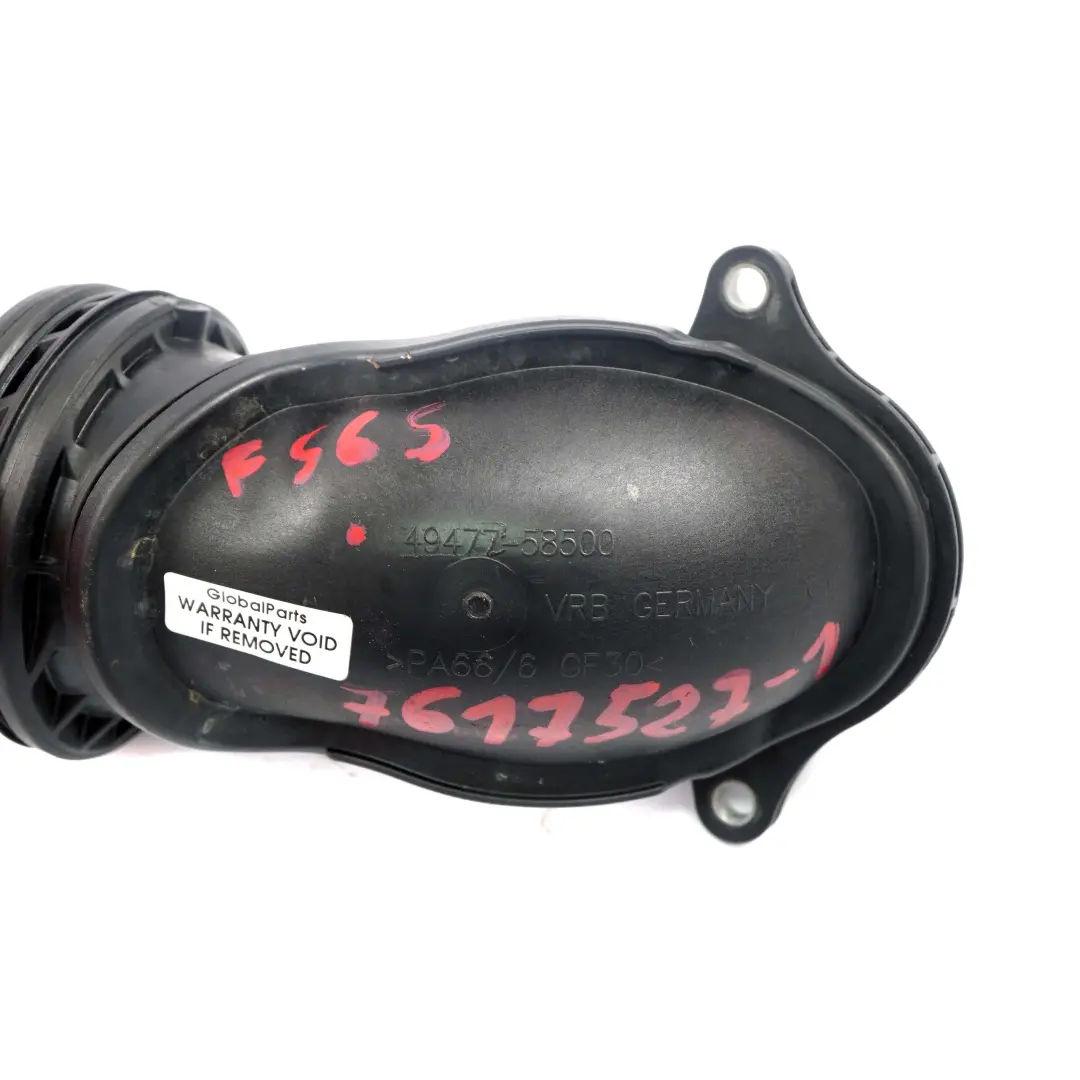 Turbocharger Intake Pipe Turbo Charger Part 5A023A3 to Mini F56 B48 Cooper S with Part number 7617527 Mini F56 B48 Cooper S Turbocharger Intake Pipe Turbo Charger Part 5A023A3 - SKU 7617527-1 - Part number 7617527