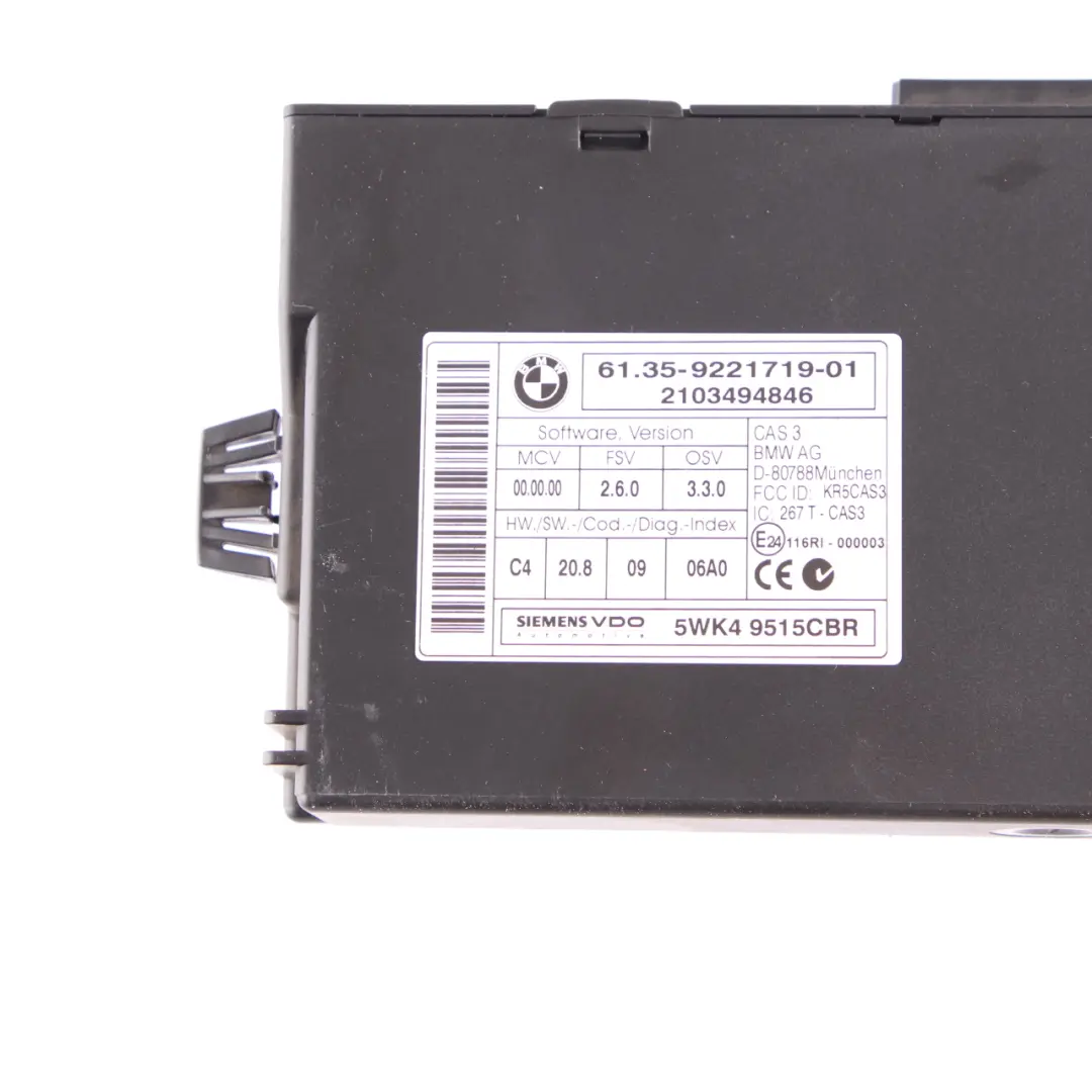 Mini Cooper S R60 N18 ALL4 1.6 184HP ECU Kit DME + CAS3 + Key Manual - SKU 7619333-3 - Part number 7619333