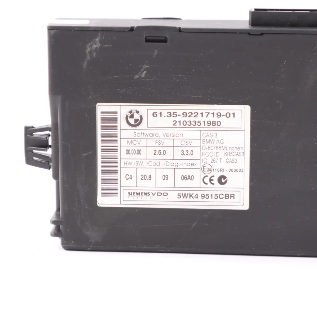 Unità motore ECU DME CAS3 Chiave Manuale per Mini Cooper R56 LCI R60 N16 con numero di parte 7619335 Mini Cooper R56 LCI R60 N16 Unità motore ECU DME CAS3 Chiave Manuale - SKU 7619335-2 - Numero di parte 7619335