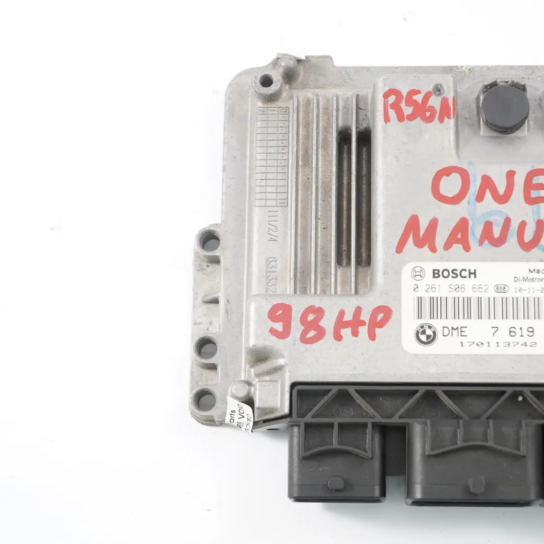 98HP Engine Control Unit ECU DME Manual Mini One R56 LCI R60 N16 - SKU 7619335 - Part number 7619335