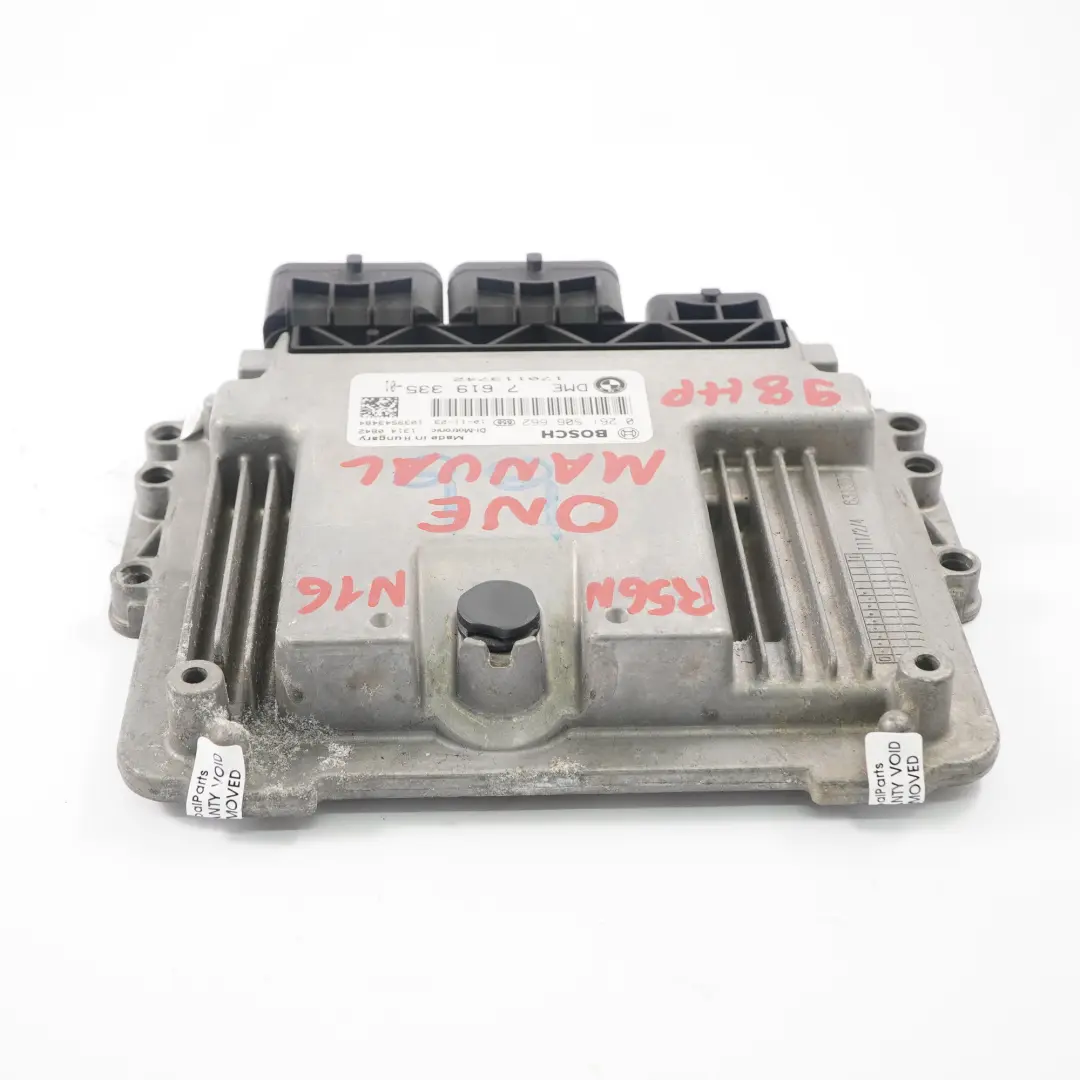 98HP Engine Control Unit ECU DME Manual Mini One R56 LCI R60 N16 - SKU 7619335 - Part number 7619335