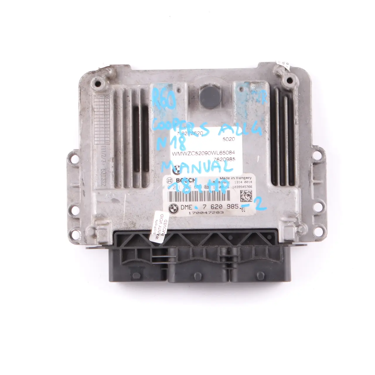 Mini Cooper S R60 ALL4 N18 1.6 184HP Contrôle moteur ECU Unit DME 7620985 Manual