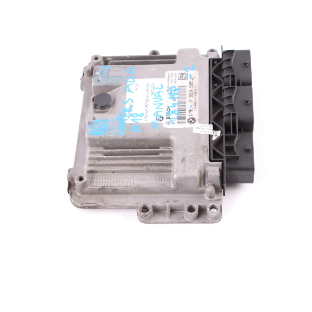Mini Cooper S R60 ALL4 N18 1.6 184HP Contrôle moteur ECU Unit DME Manual - SKU 7620985-2 - Numéro de pièce 7620985