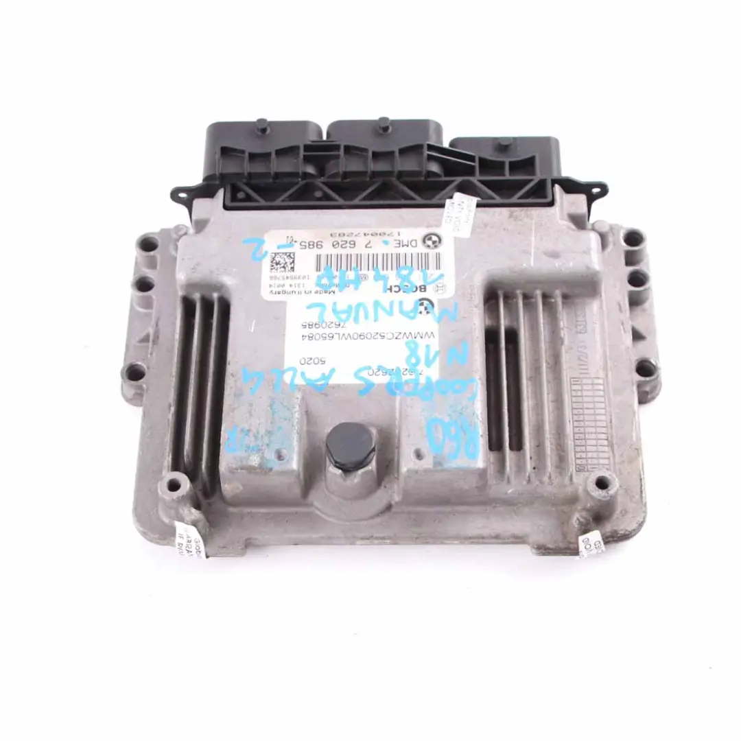 Mini Cooper S R60 ALL4 N18 1.6 184HP Contrôle moteur ECU Unit DME Manual - SKU 7620985-2 - Numéro de pièce 7620985