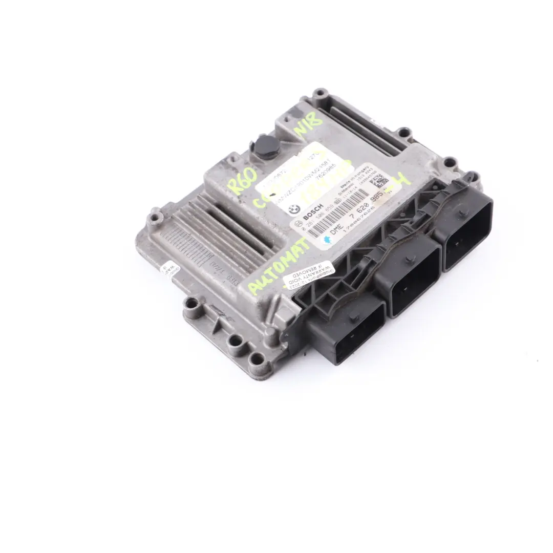 184HP Engine Unit ECU DME Automatic to Mini Cooper S R56 LCI R60 N18 1.6 with Part number 7620985 Mini Cooper S R56 LCI R60 N18 1.6 184HP Engine Unit ECU DME Automatic - SKU 7620985-4 - Part number 7620985