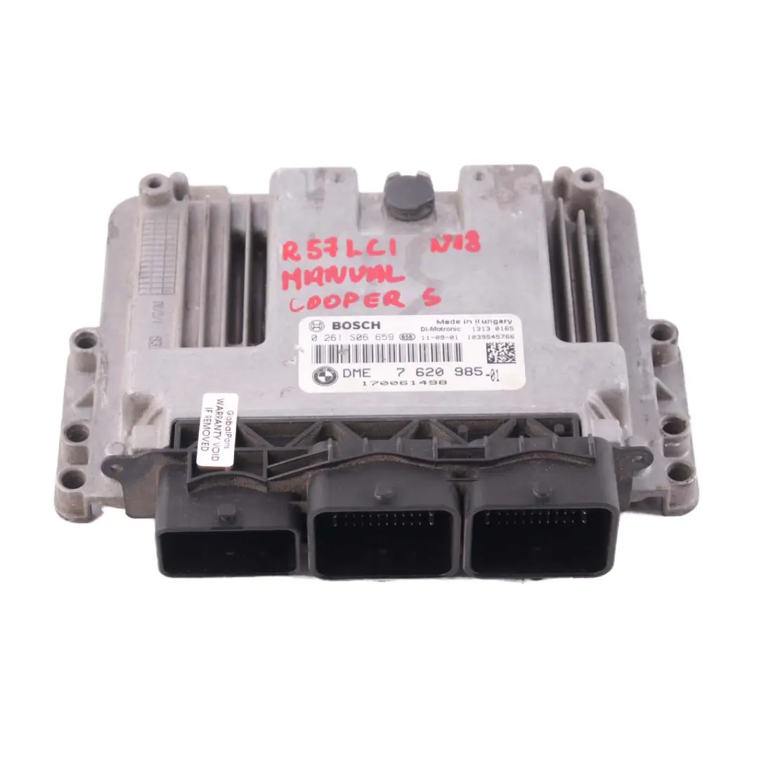 Mini Cooper S R56 R57 LCI N18 1.6 184HP ECU Engine Control Unit DME - SKU 7620985 - Part number 7620985