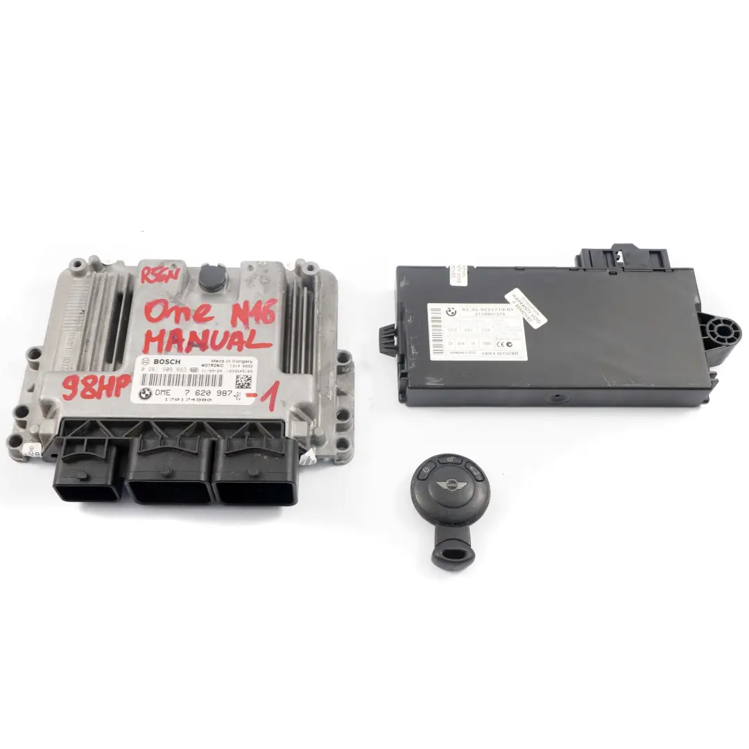 Mini One R56 LCI R58 N16 1.6 98PS Appareil de Commande Dme + CAS3 +Cle - SKU 7620987-1 - Numéro de pièce 7620987