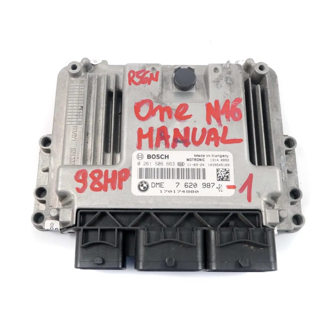 Mini One R56 LCI R58 N16 1.6 98PS Steuergerät DME + CAS3 + Schlüssel - SKU 7620987-1 - Teilenummer 7620987