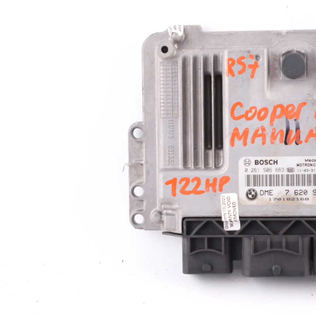 Unidad ECU Mini Cooper R55 R56 LCI R60 Gasolina N16 122CV Motor DME para con número de pieza 7620987 Unidad ECU Mini Cooper R55 R56 LCI R60 Gasolina N16 122CV Motor DME - SKU 7620987-3 - Número de pieza 7620987