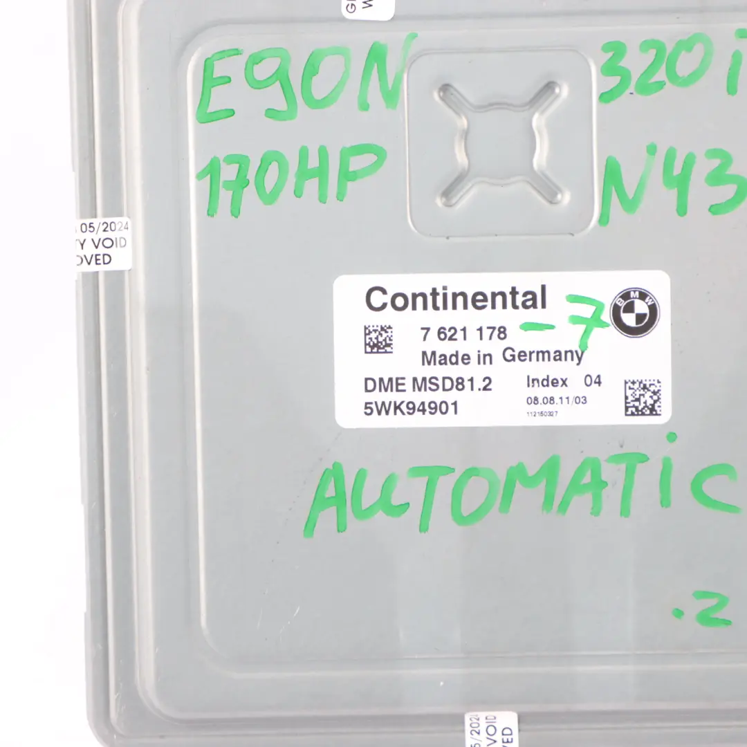BMW E81 E87 LCI E90 N43 120i 320i 170HP ECU Kit DME CAS3 Key Automatic - SKU 7621178-7 - Part number 7621178