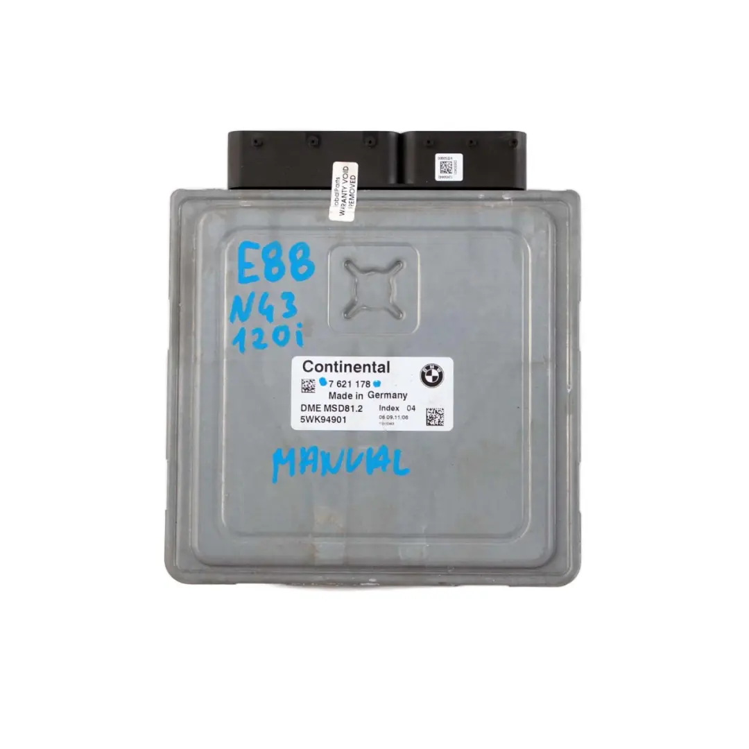 BMW E81 E87 LCI E90 N43 120i 320i Engine Control Unit ECU DME Manual - SKU 7621178 - Part number 7621178