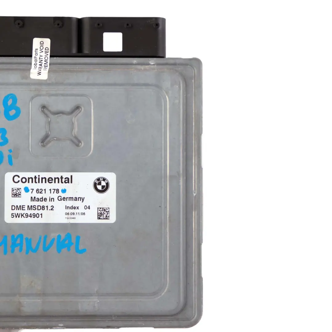N43 120i 320i Engine Control Unit ECU DME Manual to BMW E81 E87 LCI E90 with Part number 7621178 BMW E81 E87 LCI E90 N43 120i 320i Engine Control Unit ECU DME Manual - SKU 7621178 - Part number 7621178