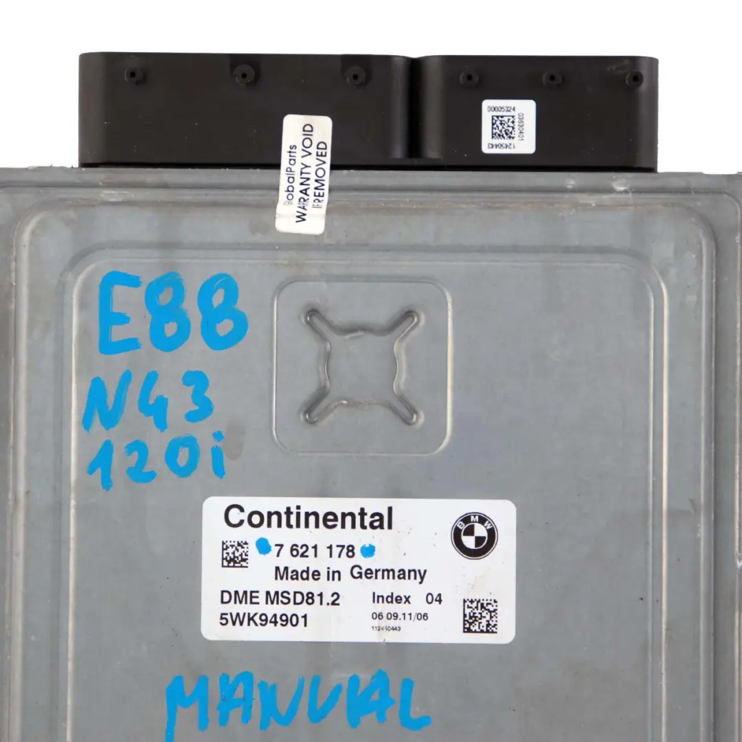 N43 120i 320i Sterownik Silnika ECU DME Manual do BMW E81 E87 LCI E90 o numerze 7621178 BMW E81 E87 LCI E90 N43 120i 320i Sterownik Silnika ECU DME Manual - SKU 7621178 - Numer Części 7621178