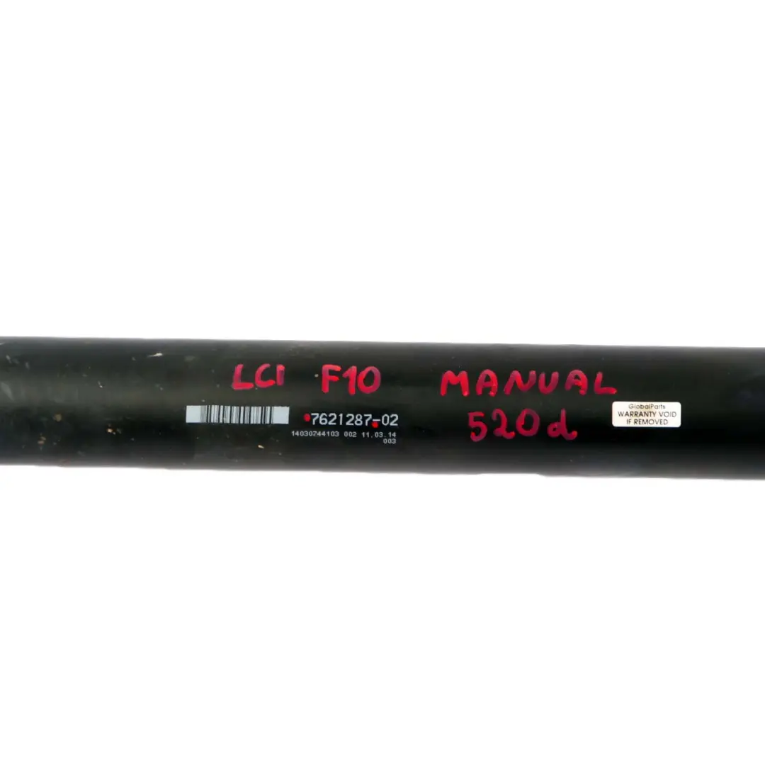 BMW F10 F11 520d N47N Drive Prop Shaft Manual Gearbox L=1671MM - SKU 7621287 - Part number 7621287
